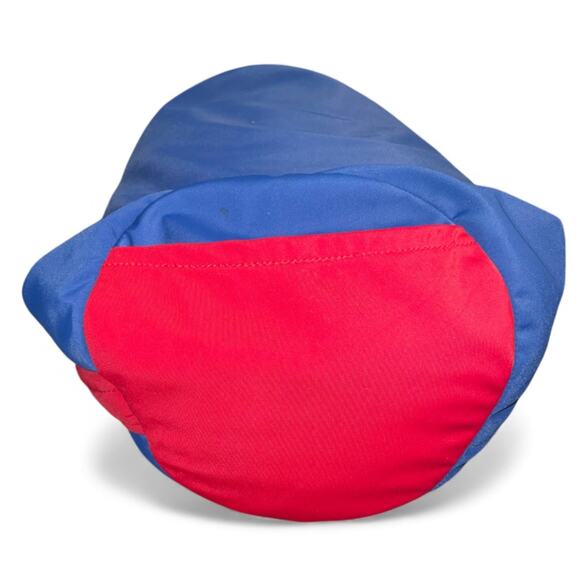 FOM Brookstone Blue Red Tube Microbead Nylon Plush Stuffed Pillow 12" Pocket - Picture 3 of 6